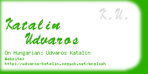 katalin udvaros business card